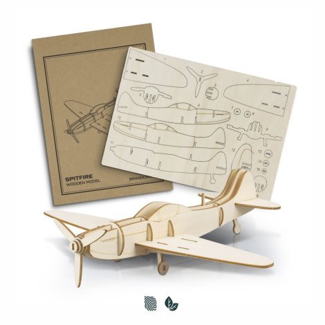 124054-0 BRANDCRAFT Spitfire Wooden Model