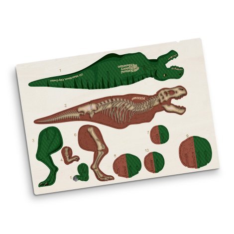 124055-5 BRANDCRAFT Tyrannosaurus Rex Wooden Model