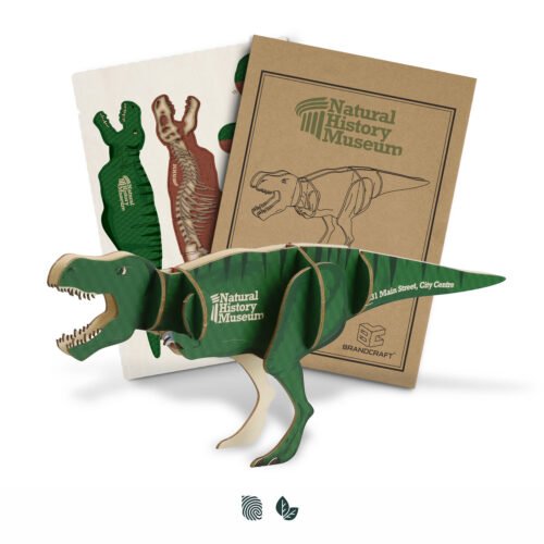 124055_1 BRANDCRAFT Tyrannosaurus Rex Wooden Model