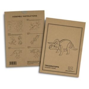 124056-4 BRANDCRAFT Triceratops Wooden Model