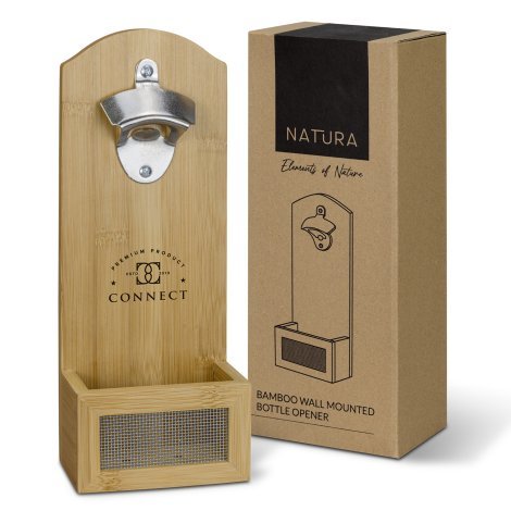 124703-0 NATURA Bamboo Wall Mounted Bottle Opener
