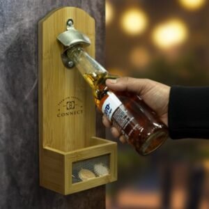 124703-6 NATURA Bamboo Wall Mounted Bottle Opener
