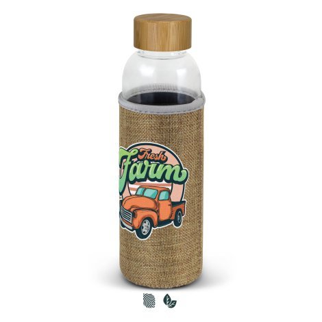 124747-0 Eden Glass Bottle - Natural Sleeve