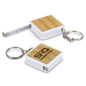 124816-0 Bamboo Tape Measure Key Ring