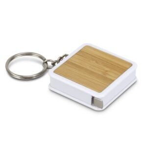 124816-1 Bamboo Tape Measure Key Ring