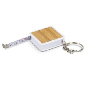 124816-2 Bamboo Tape Measure Key Ring