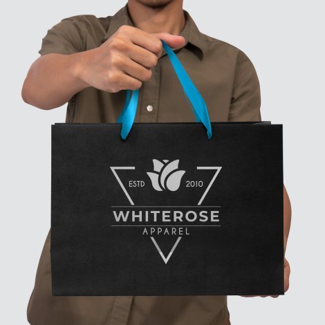 125058-13 Large Ribbon Handle Paper Bag