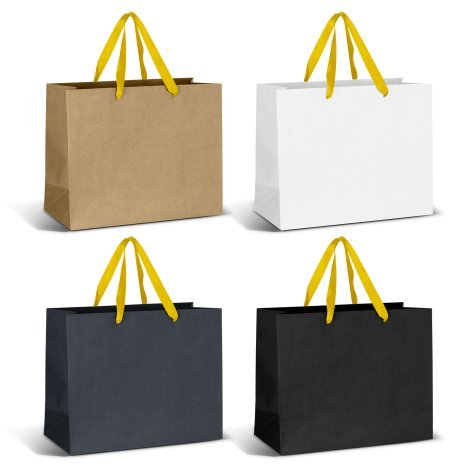 125058-2 Large Ribbon Handle Paper Bag