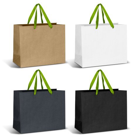 125058-6 Large Ribbon Handle Paper Bag