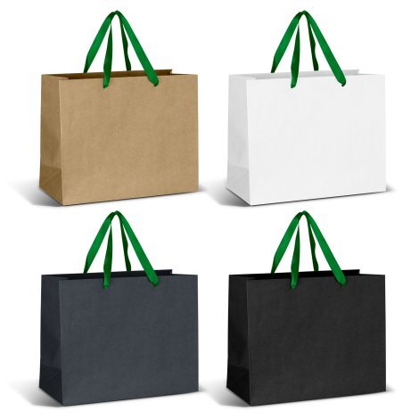 125058-7 Large Ribbon Handle Paper Bag