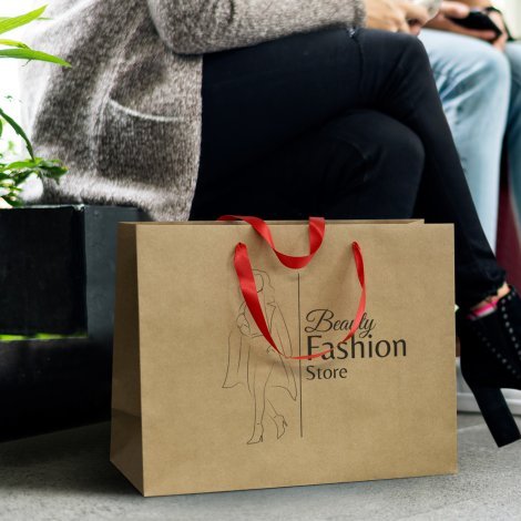 125059-13 Extra Large Ribbon Handle Paper Bag