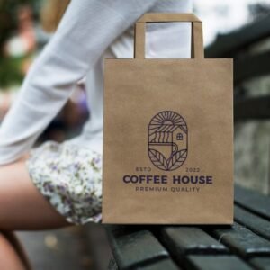 125060-6 Medium Flat Handle Paper Bag Portrait
