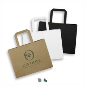 125940-0 Medium Flat Handle Paper Bag Landscape