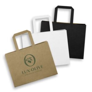 125940-1 Medium Flat Handle Paper Bag Landscape