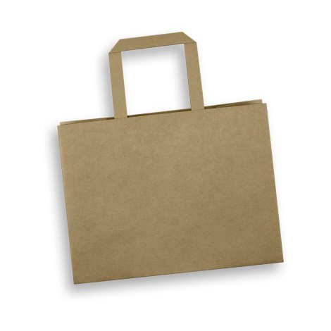 125940-2 Medium Flat Handle Paper Bag Landscape