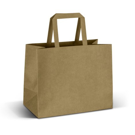 125940-5 Medium Flat Handle Paper Bag Landscape