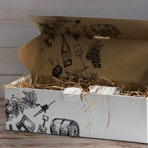 126067-3 Die Cut Box with Locking Lid - 395x115x115mm