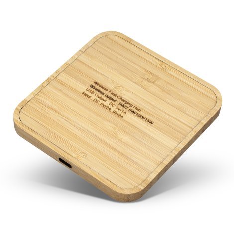 126409-3 NATURA Bamboo Wireless Fast Charging Hub