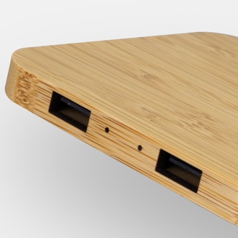 126409-4 NATURA Bamboo Wireless Fast Charging Hub