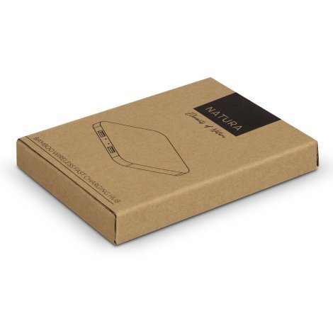 126409-7 NATURA Bamboo Wireless Fast Charging Hub