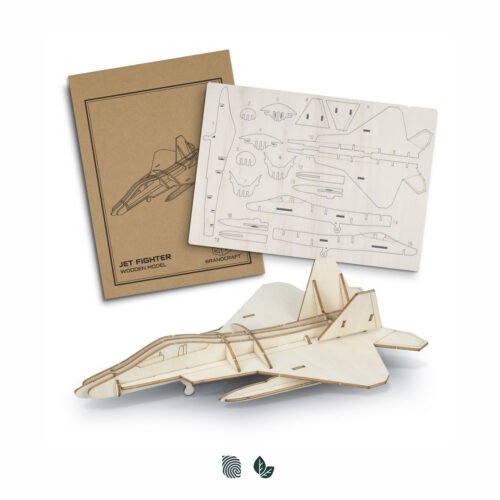 126729_1 BRANDCRAFT Jet Fighter Wooden Model