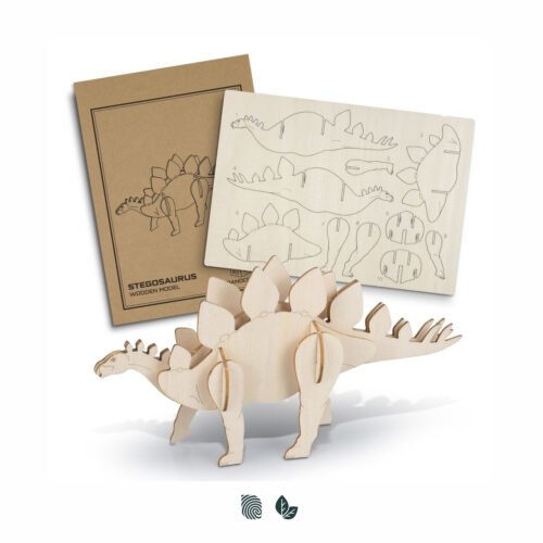 126732_1 BRANDCRAFT Stegosaurus Wooden Model