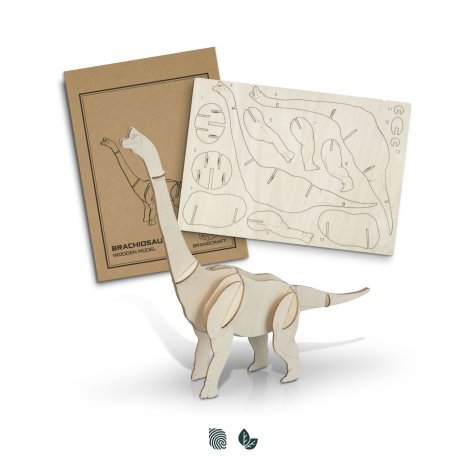 126733-0 BRANDCRAFT Brachiosaurus Wooden Model