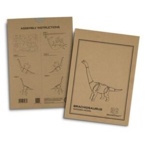 126733-4 BRANDCRAFT Brachiosaurus Wooden Model