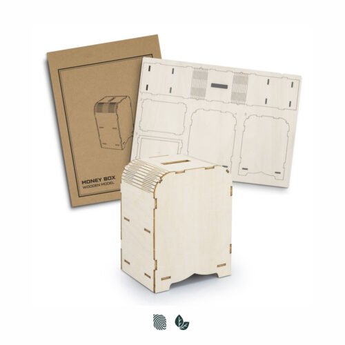 126735_1 BRANDCRAFT Money Box Wooden Model