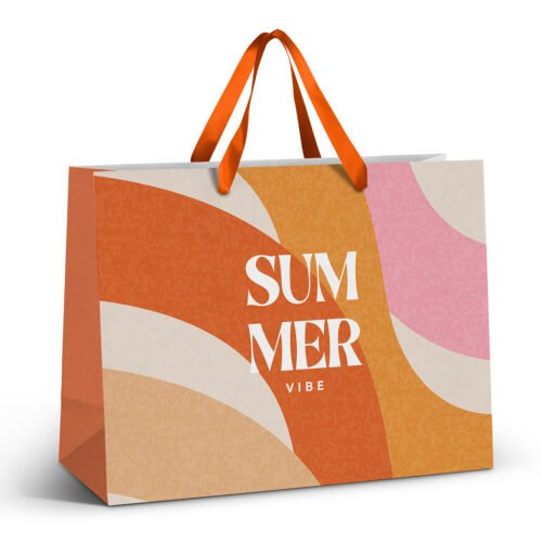 127180_1 Extra Large Ribbon Handle Paper Bag - Full Colour
