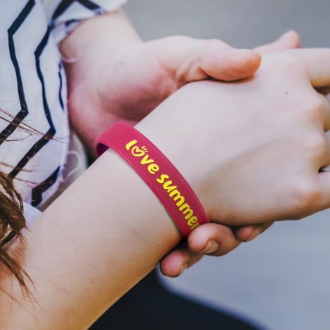 127588-18 Kids Silicone Wrist Band - Embossed