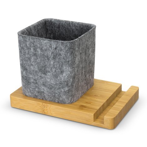 127793-2 NATURA Bamboo Phone Stand Desk Caddy