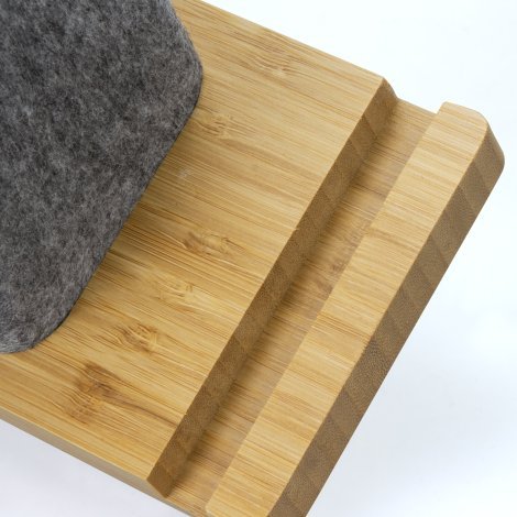 127793-3 NATURA Bamboo Phone Stand Desk Caddy