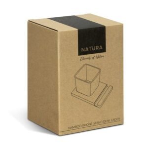 127793-5 NATURA Bamboo Phone Stand Desk Caddy
