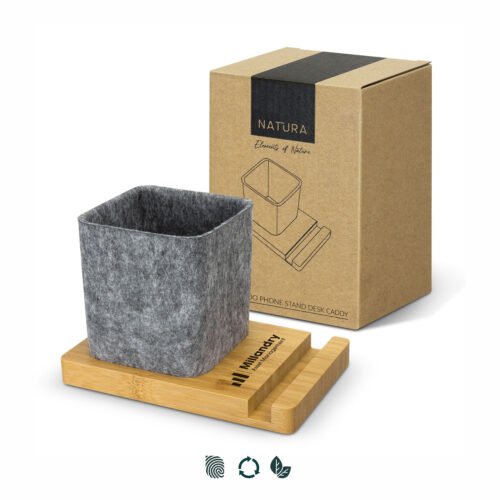 127793_1 NATURA Bamboo Phone Stand Desk Caddy