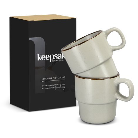 Keepsake Stackable Coffee Cup - Set of 2