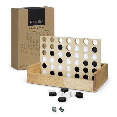 128885-0 NATURA Quattro Wooden Four-in-a-Row Game