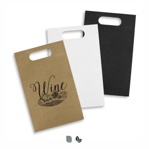 129197_1 Die Cut Paper Wine Bag