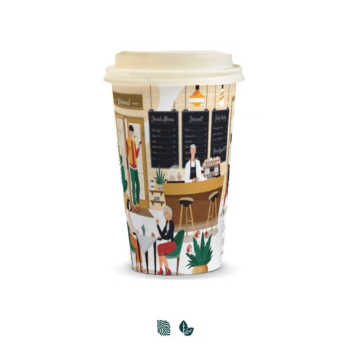 129538_1 Compostable Paper Coffee Cup - 350ml