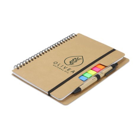 129579-1 Kraft Notebook with Notes and Flags