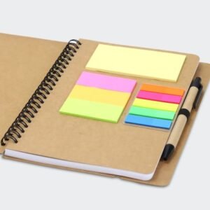 129579-3 Kraft Notebook with Notes and Flags