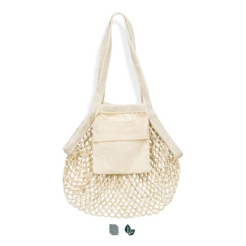 133645_1 Cotton Mesh Foldaway Tote Bag - Small