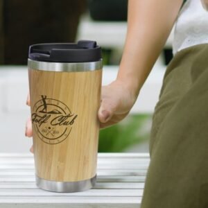 200297-4 Bamboo Double Wall Cup
