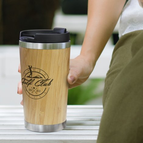 200297-4 Bamboo Double Wall Cup